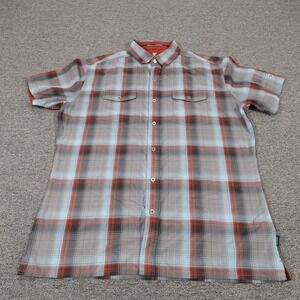 Kuhl Shirt Mens Large Multicolor Plaid Short Sleeve Button Front Outdoor Casual